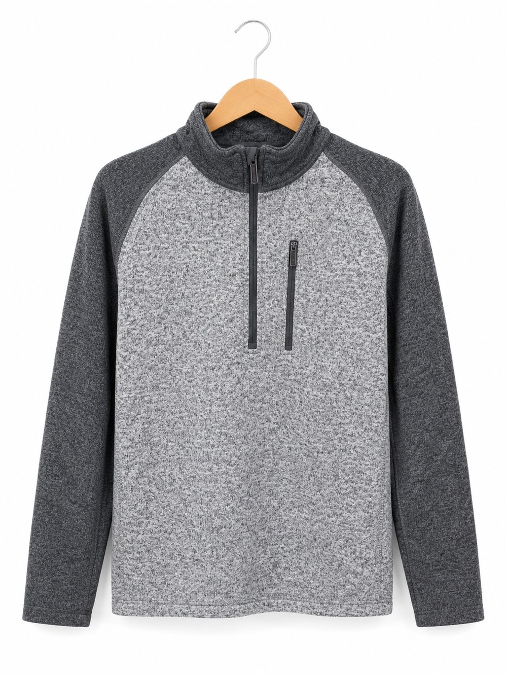 Woolrich Gray Quarter Zip Fleece Pullover Sweater XL